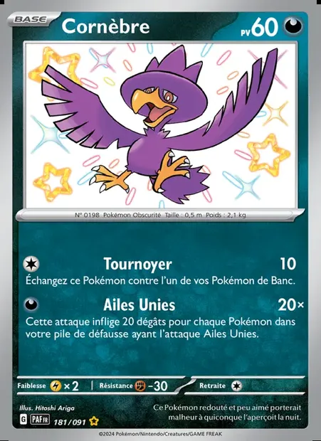 Cornèbre, carte Pokémon PAF 181 — extension Destinées de Paldea