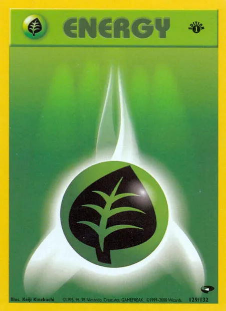 Grass Energy, Pokémon card GC 129 — Gym Challenge set