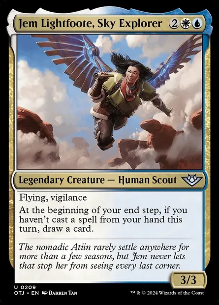 Jem Lightfoote, Sky Explorer, Magic card OTJ 209 — Outlaws of Thunder Junction set