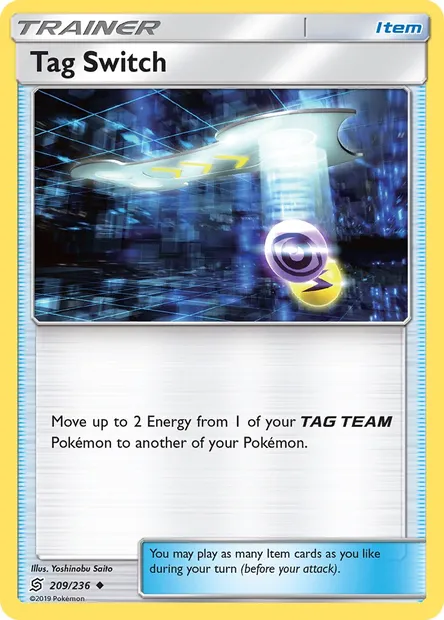 Tag Switch, Pokémon card UNM 209 — Unified Minds set