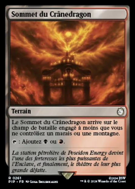 Sommet du Crânedragon, carte Magic PIP 261 — extension Fallout