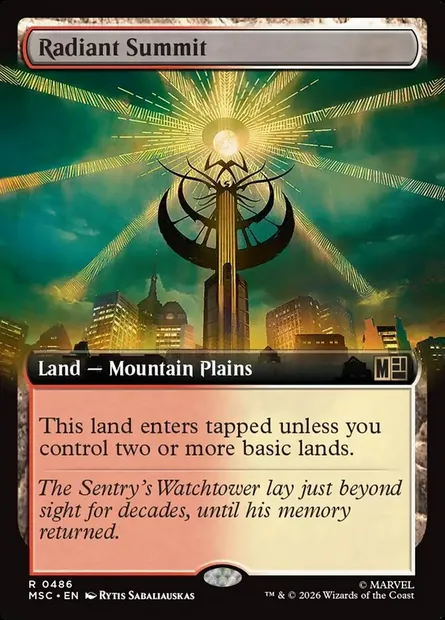 Radiant Summit, Magic card MSC 486 — Marvel Super Heroes Commander set