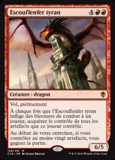Escouflenfer tyran, carte Magic C16 128 — extension Commander 2016