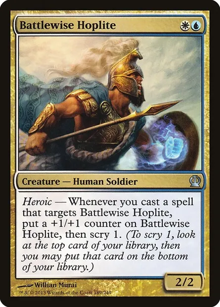 Battlewise Hoplite, Magic card THS 189 — Theros set