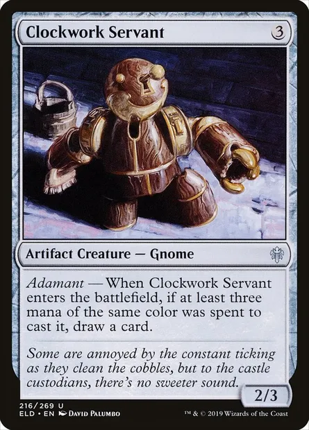 Clockwork Servant, Magic card ELD 216 — Throne of Eldraine set