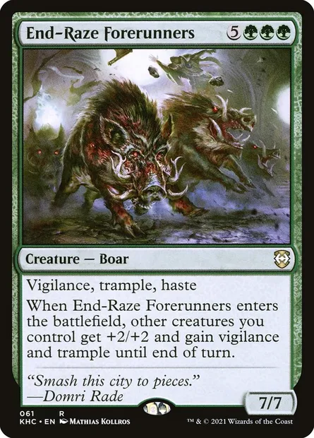 End-Raze Forerunners, Magic card KHC 61 — Kaldheim Commander set