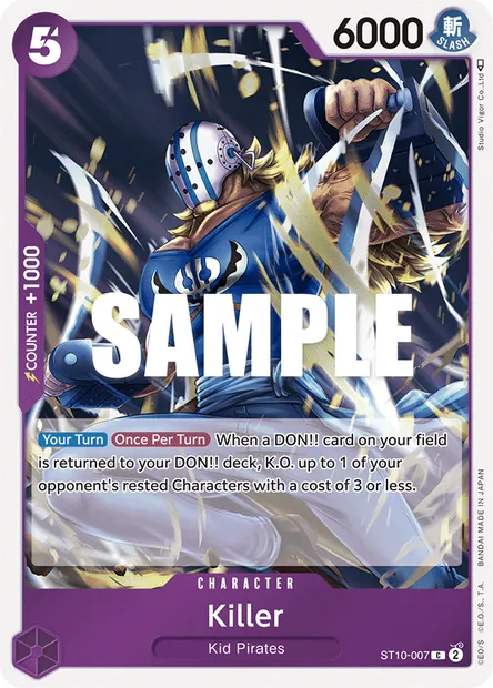Killer, carte One Piece ST10-007 — extension The Three Captains