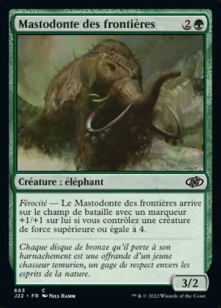 Mastodonte des frontières, carte Magic J22 663 — extension Jumpstart 2022