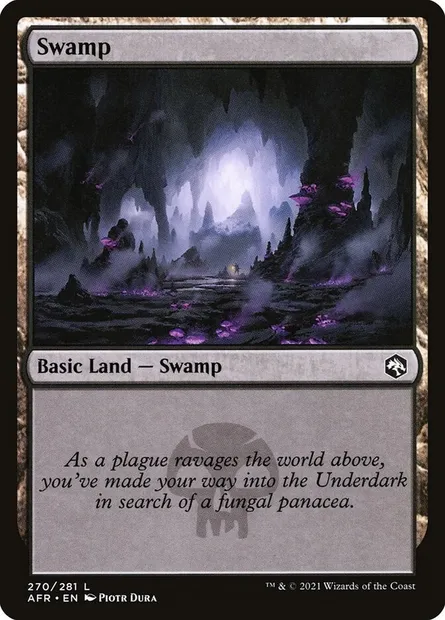 Swamp, Magic card AFR 270 — Adventures in the Forgotten Realms set