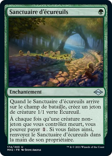 Sanctuaire d'écureuils, carte Magic MH2 174 — extension Horizons du Modern 2
