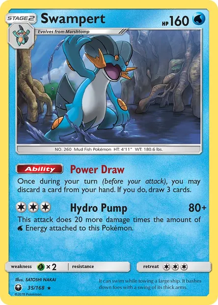 Swampert, Pokémon card CES 35 — Celestial Storm set