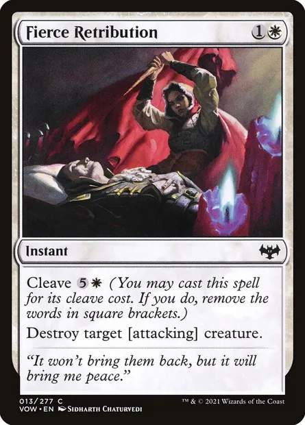 Fierce Retribution, Magic card VOW 13 — Innistrad: Crimson Vow set