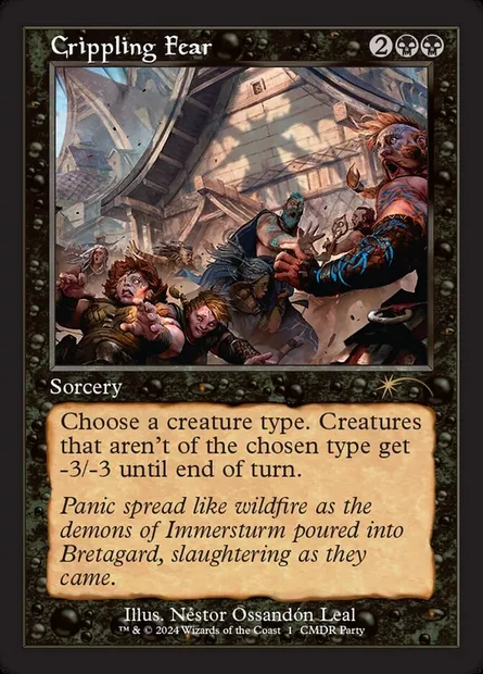 Peur paralysante, carte Magic PW24 17 — extension Wizards Play Network 2024