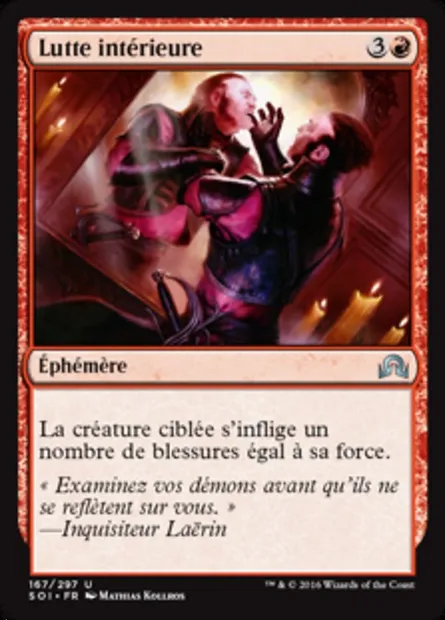 Lutte intérieure, carte Magic SOI 167 — extension Ténèbres sur Innistrad