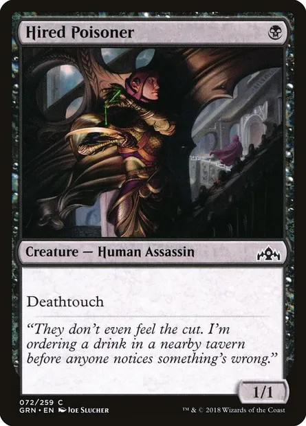 Hired Poisoner, Magic card GRN 72 — Guilds of Ravnica set