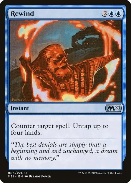 Rewind, Magic card M21 63 — Core Set 2021 set