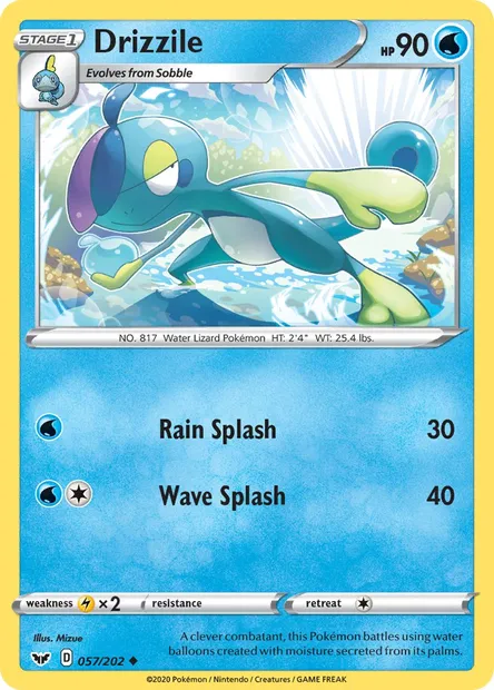 Drizzile, Pokémon card SSH 57 — Sword & Shield set