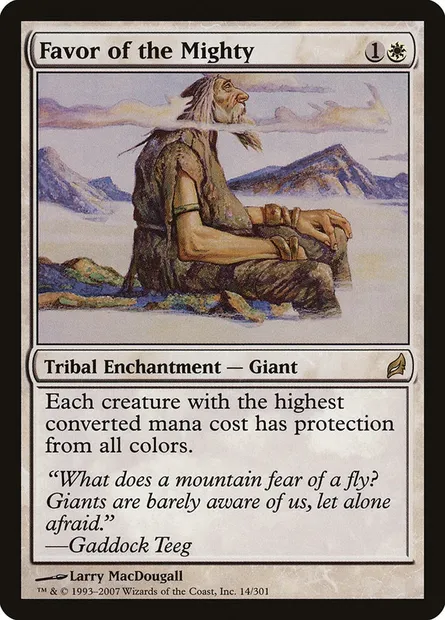 Favor of the Mighty, Magic card LRW 14 — Lorwyn set