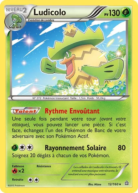 Ludicolo, carte Pokémon PRC 12 — extension Primo-Choc