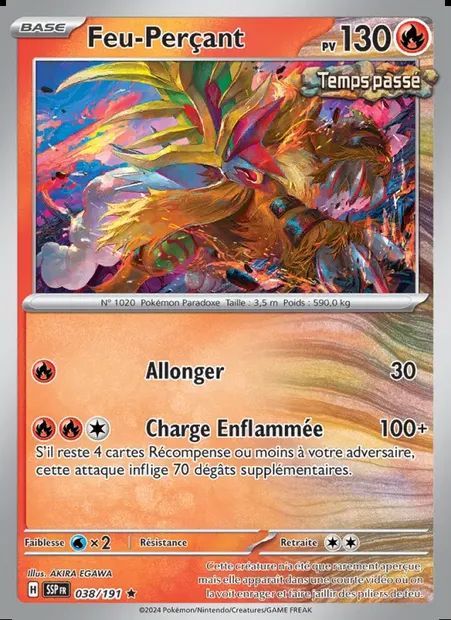 Feu-Perçant, carte Pokémon SSP 038 — extension Étincelles Déferlantes