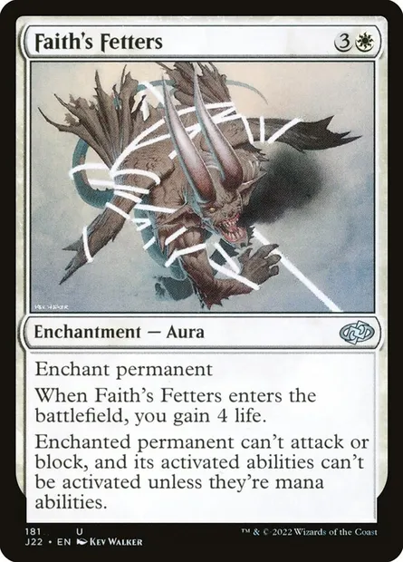 Faith's Fetters, Magic card J22 181 — Jumpstart 2022 set