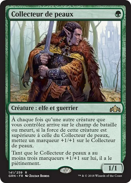 Collecteur de peaux, carte Magic GRN 141 — extension Les Guildes de Ravnica