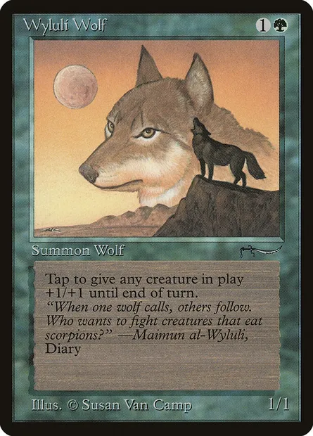Wyluli Wolf, Magic card ARN 55† — Arabian Nights set