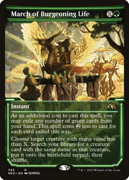 March of Burgeoning Life, Magic card NEO 393 — Kamigawa: Neon Dynasty set