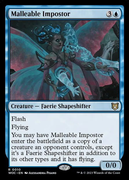 Malleable Impostor, Magic card WOC 10 — Wilds of Eldraine Commander set