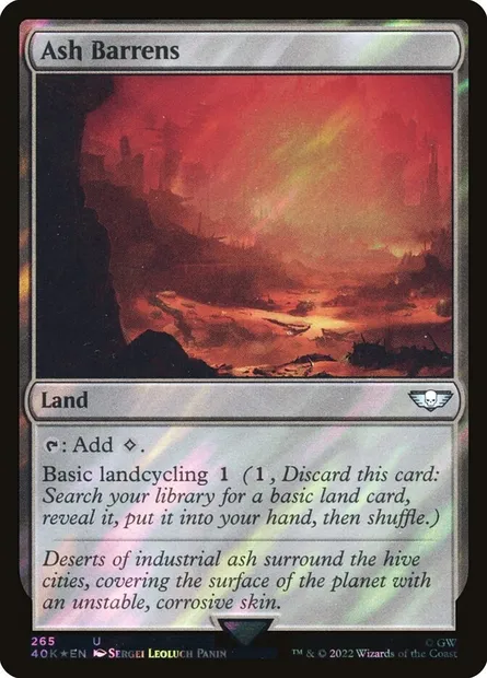 Ash Barrens, Magic card 40K 265★ — Warhammer 40,000 Commander set