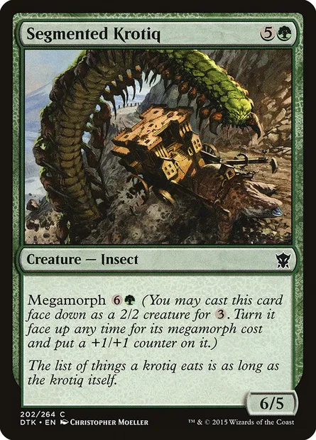 Segmented Krotiq, Magic card DTK 202 — Dragons of Tarkir set