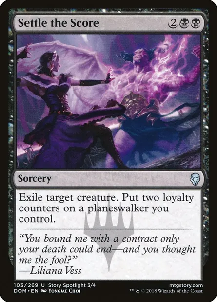 Settle the Score, Magic card DOM 103 — Dominaria set