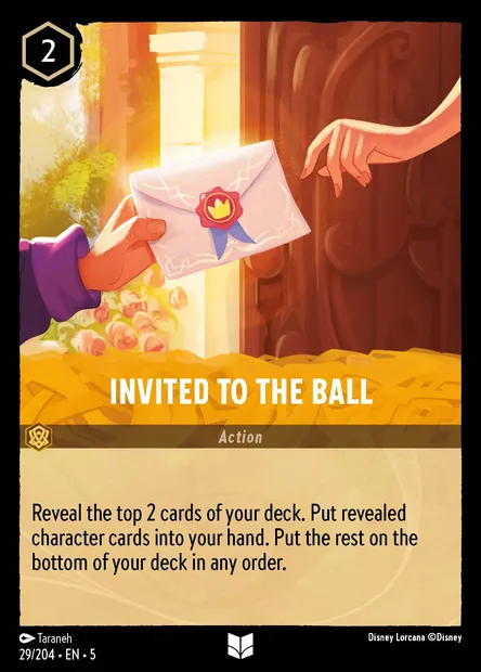 Invited to the Ball, Disney Lorcana card CH5-029 — Shimmering Skies set