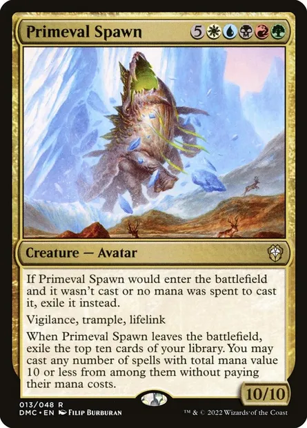 Primeval Spawn, Magic card DMC 13 — Dominaria United Commander set