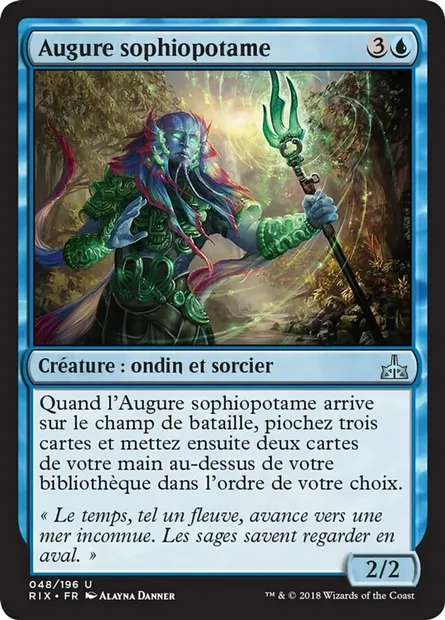 Augure sophiopotame, carte Magic RIX 48 — extension Les combattants d'Ixalan