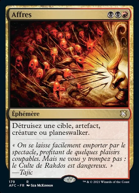 Affres, carte Magic AFC 179 — extension Forgotten Realms Commander
