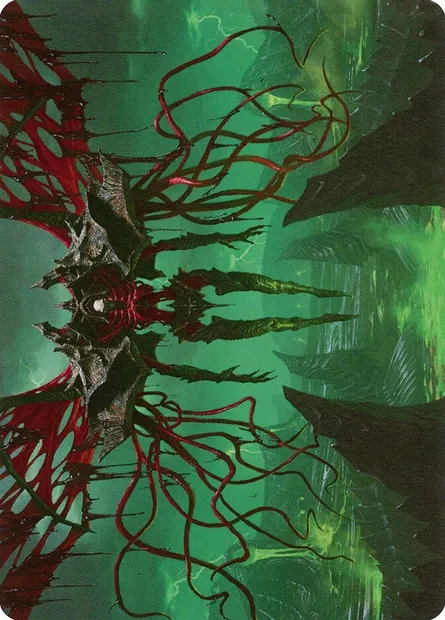 Archfiend of the Dross // Archfiend of the Dross, Magic card AONE 18 — Phyrexia: All Will Be One Art Series set