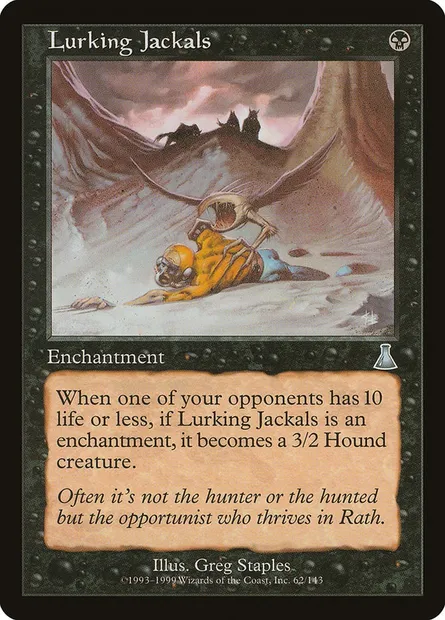 Lurking Jackals, Magic card UDS 62 — Urza's Destiny set