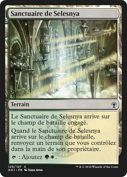 Sanctuaire de Selesnya, carte Magic GK1 125 — extension GRN Guild Kit