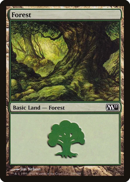 Forest, Magic card M11 249 — Magic 2011 set