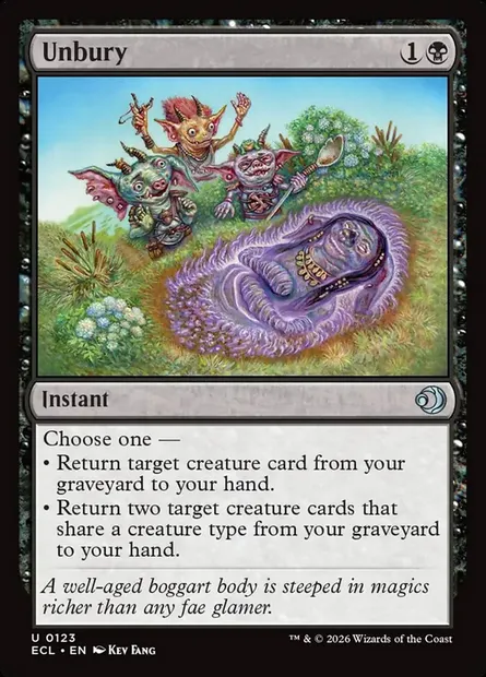 Unbury, Magic card ECL 123 — Lorwyn Eclipsed set