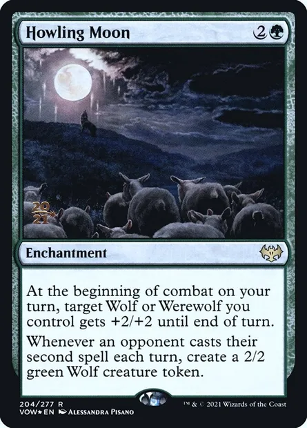 Howling Moon, Magic card PVOW 204s — Innistrad: Crimson Vow Promos set