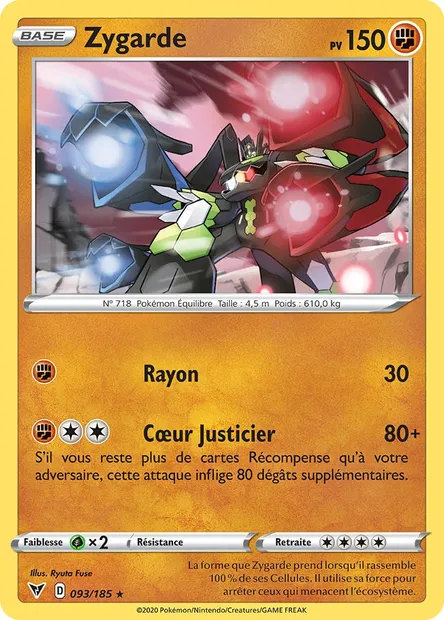 Zygarde, carte Pokémon VIV 93 — extension Voltage Éclatant
