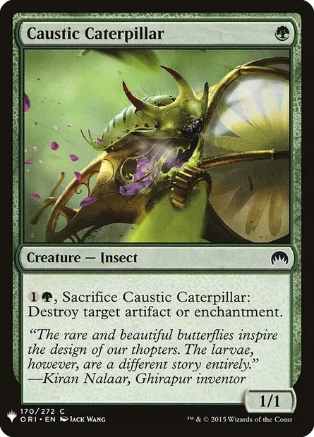 Chenille caustique, carte Magic PLST ORI-170 — extension The List