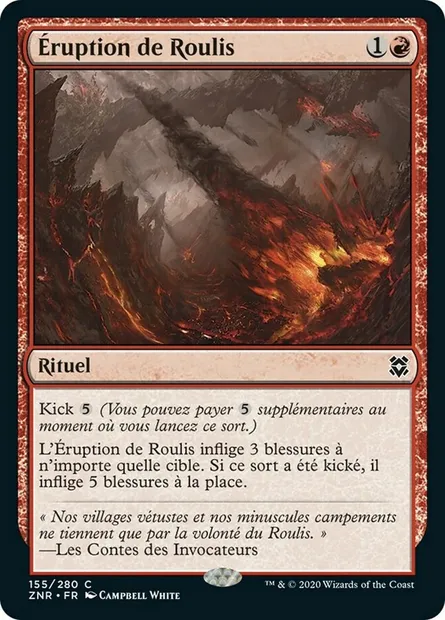 Éruption de Roulis, carte Magic ZNR 155 — extension Renaissance de Zendikar
