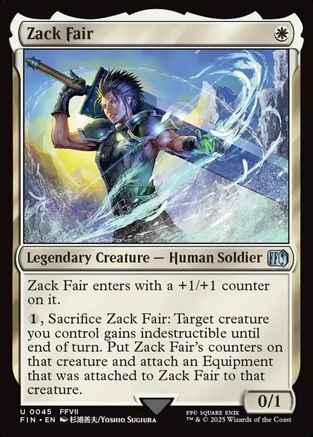 Zack Fair, Magic card FIN 45 — Final Fantasy set