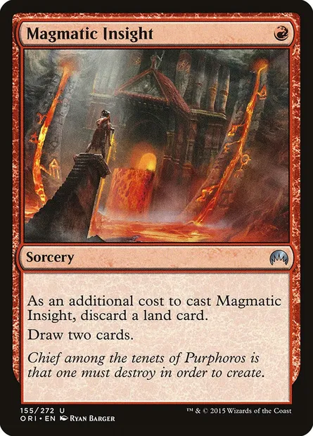 Magmatic Insight, Magic card ORI 155 — Magic Origins set