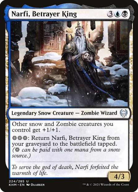 Narfi, Betrayer King, Magic card KHM 224 — Kaldheim set