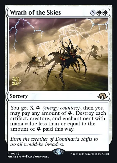 Colère des cieux, carte Magic PMH3 49s — extension Modern Horizons 3 Promos