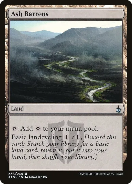 Ash Barrens, Magic card A25 236 — Masters 25 set